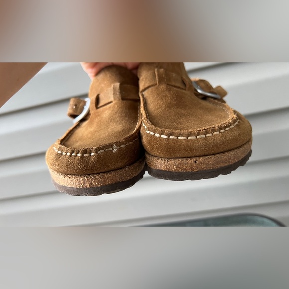 Birkenstock Buckley Clog Womens Brown Suede Mules Shoes Slip-On Sz 245 US 7-7.5 - Picture 5 of 13